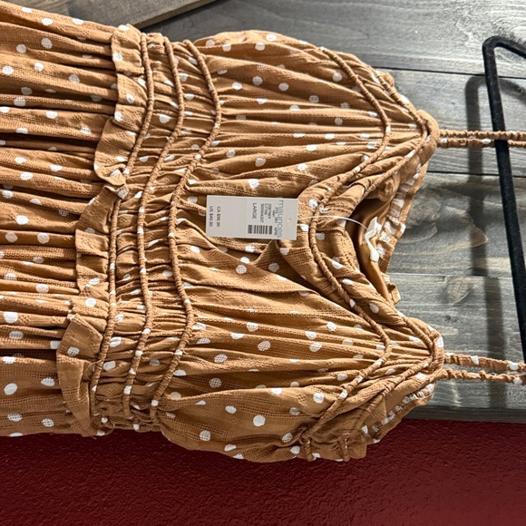 Maurices Brown Polka Dot Maxi Dress - Picture 2 of 3